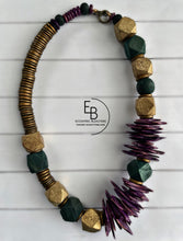 Load image into Gallery viewer, “Electric Woods Collection” Purple Coconut Necklace