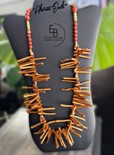 Load image into Gallery viewer, “Abstract Earth” Wood & Gemstone Necklace