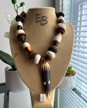 Load image into Gallery viewer, “Boney Batik” Bone & Wood Necklaces