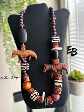 Load image into Gallery viewer, “Jungle Fever” Vintage Wood Statement Necklace