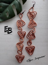 Load image into Gallery viewer, “Copper Connect” Abstract Wire Earrings