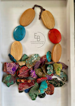 Load image into Gallery viewer, “Jasper Woods” Abstract Jasper and Wood Statement Necklace 