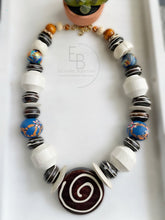 Load image into Gallery viewer, “Earth’s Sky” Chunky Sleek Wood Necklace
