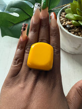 Load image into Gallery viewer, Oversized Dyed Bone & Brass Adjustable Rings