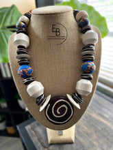 Load image into Gallery viewer, “Earth’s Sky” Chunky Sleek Wood Necklace