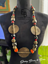 Load image into Gallery viewer, “Stoney Bones & Brass Chunky Handcrafted Necklace