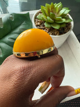 Load image into Gallery viewer, Oversized Dyed Bone & Brass Adjustable Rings