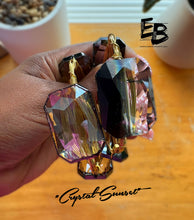 Load image into Gallery viewer, “Crystal Sunset” 2pc Clear & Crystal Bangle Stack
