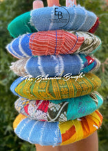 Load image into Gallery viewer, “The Bohemian Bangle” Denim & Boho Fabric Bangles