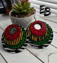 Load image into Gallery viewer, “Culture Cuties” Layered Hand-painted Dangle Earrings