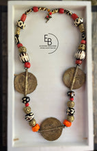 Load image into Gallery viewer, “Stoney Bones & Brass Chunky Handcrafted Necklace