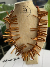 Load image into Gallery viewer, “Abstract Earth” Wood & Gemstone Necklace