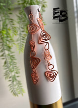 Load image into Gallery viewer, “Copper Connect” Abstract Wire Earrings