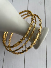 Load image into Gallery viewer, “Simple Chic” 3pc Wire Wrapped Bangle Stacks