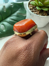 Load image into Gallery viewer, Oversized Dyed Bone & Brass Adjustable Rings