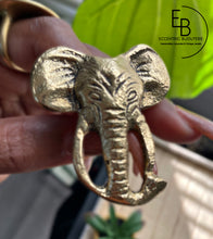 Load image into Gallery viewer, Solid Brass Adjustable Elephant Head Ring