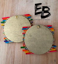 Load image into Gallery viewer, “Over The Fence” Vibrant Dyed Wood Earrings