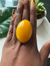 Load image into Gallery viewer, Oversized Dyed Bone & Brass Adjustable Rings
