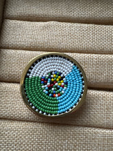 Load image into Gallery viewer, African Brass Adjustable Seed Bead Rings