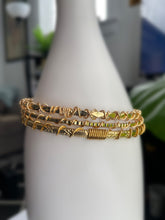 Load image into Gallery viewer, “Simple Chic” 3pc Wire Wrapped Bangle Stacks