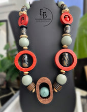 Load image into Gallery viewer, “Round In Circles” Harvest Vintage Wood Necklace