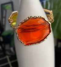 Load image into Gallery viewer, The “Chapel” Oversized Tri-Color Crystal Acrylic Bangle