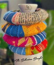 Load image into Gallery viewer, “The Bohemian Bangle” Denim & Boho Fabric Bangles