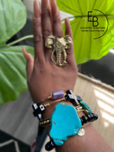 Load image into Gallery viewer, Solid Brass Adjustable Elephant Head Ring
