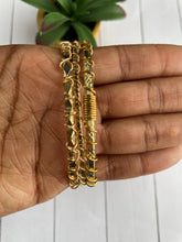 Load image into Gallery viewer, “Simple Chic” 3pc Wire Wrapped Bangle Stacks