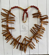 Load image into Gallery viewer, “Abstract Earth” Wood & Gemstone Necklace