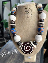 Load image into Gallery viewer, “Earth’s Sky” Chunky Sleek Wood Necklace