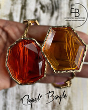 Load image into Gallery viewer, The “Chapel” Oversized Tri-Color Crystal Acrylic Bangle