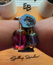 Load image into Gallery viewer, “Spilling Rainbow” 2 or 3pc Bangle Stack