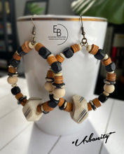Load image into Gallery viewer, “Urbanity” Bone & Wood Bead Earrings