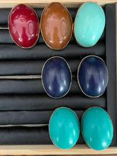 Load image into Gallery viewer, MEGA African Brass, Bone & Stone Adjustable Rings