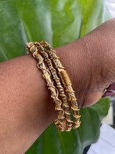 Load image into Gallery viewer, “Simple Chic” 3pc Wire Wrapped Bangle Stacks