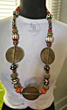 Load image into Gallery viewer, “Stoney Bones & Brass Chunky Handcrafted Necklace