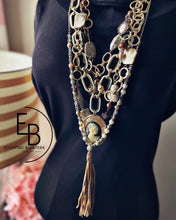 Load image into Gallery viewer, "Rustic Elegance" Victorian Layered & Charm Necklace