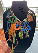 Load image into Gallery viewer, "New Orleans" Signature Junk Jewel Charm Necklace w/ Wood Charms