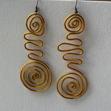 Load image into Gallery viewer, Abstract Aluminum Wire Hoops Earrings