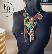 Load image into Gallery viewer, "Rustic Love" Signature Junk Jewel Collar Necklace