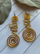 Load image into Gallery viewer, Abstract Aluminum Wire Hoops Earrings