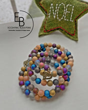 Load image into Gallery viewer, "Colorful Streams" Matte Glass Bead Wrap Bracelet