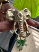 Load image into Gallery viewer, Solid Brass Adjustable Elephant Head Ring
