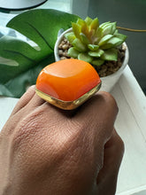 Load image into Gallery viewer, Oversized Dyed Bone &amp; Brass Adjustable Rings
