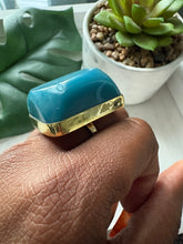 Load image into Gallery viewer, Oversized Dyed Bone &amp; Brass Adjustable Rings
