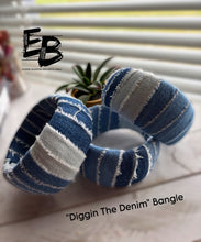 Load image into Gallery viewer, “Diggin The Denim” Denim Wrapped Bangle
