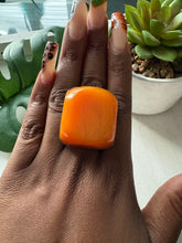 Load image into Gallery viewer, Oversized Dyed Bone &amp; Brass Adjustable Rings
