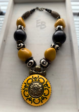 Load image into Gallery viewer, “Sunny Bones” Bone &amp; Brass Statement Necklace
