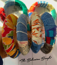 Load image into Gallery viewer, “The Bohemian Bangle” Denim &amp; Boho Fabric Bangles
